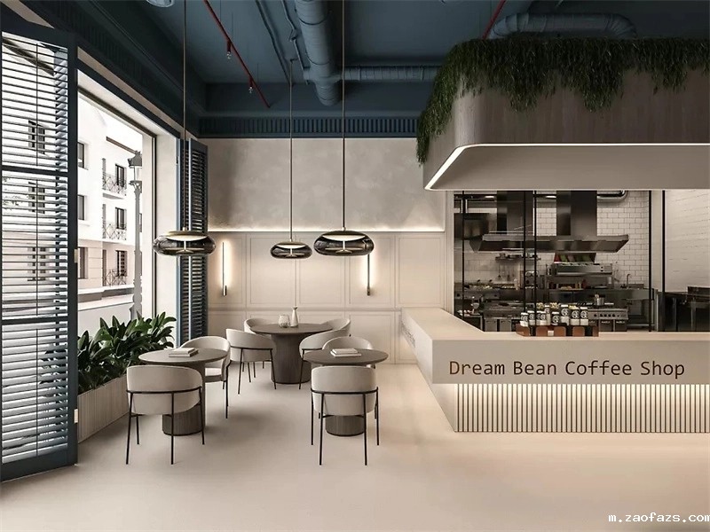 120平米时尚咖啡馆设计效果图