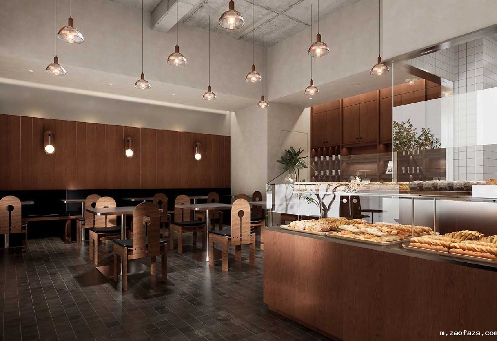 120平米咖啡烘焙店装修设计效果图