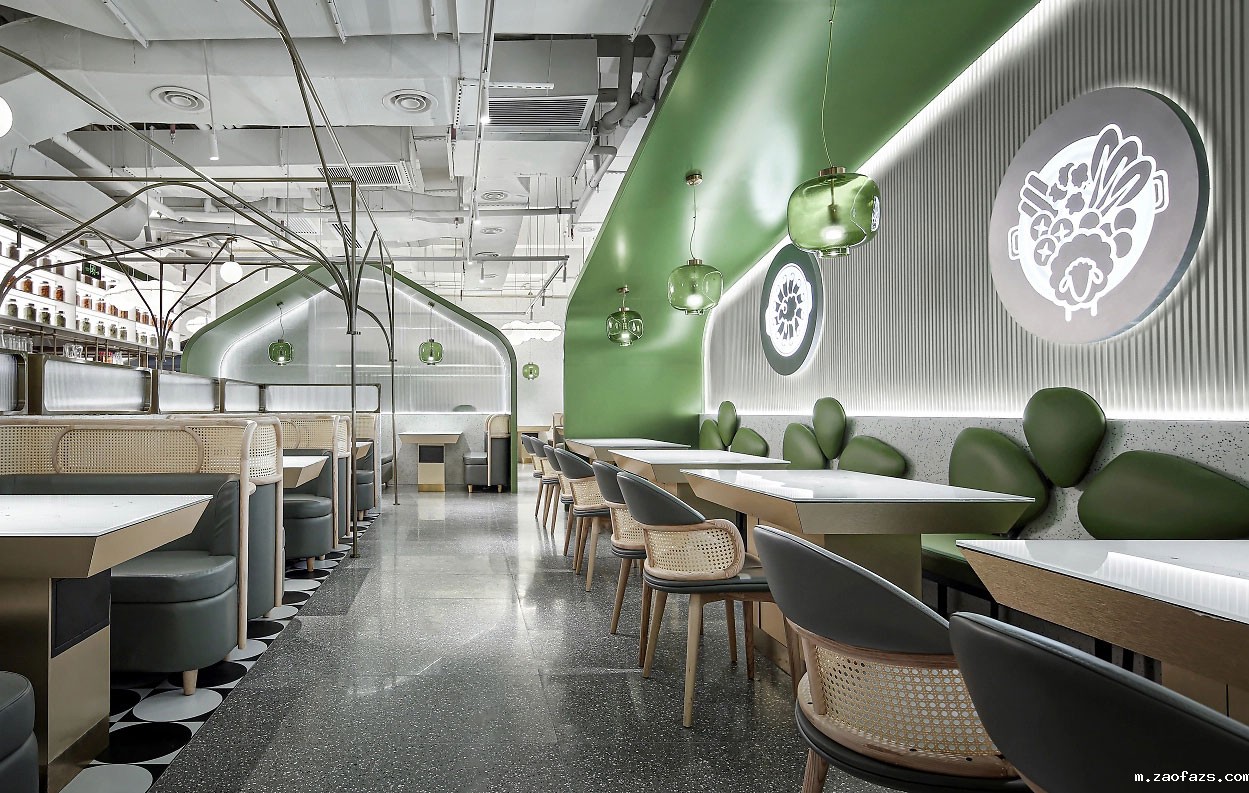 350平米小肥羊火锅餐厅装修设计效果图