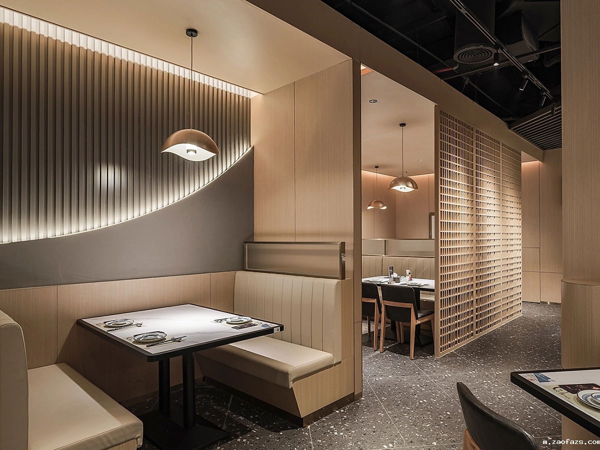 310平米郑州铁板烧自助餐厅设计装修效果图