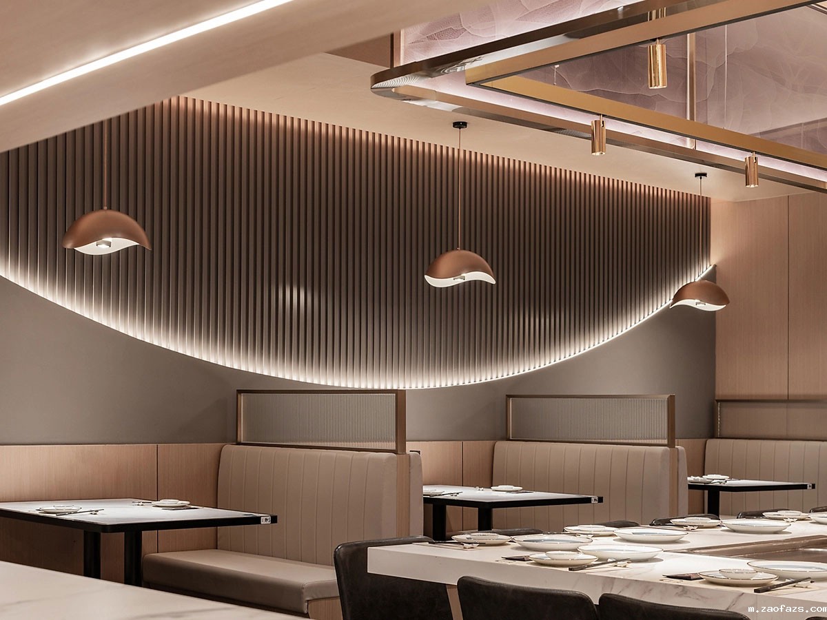 310平米郑州铁板烧自助餐厅设计装修效果图