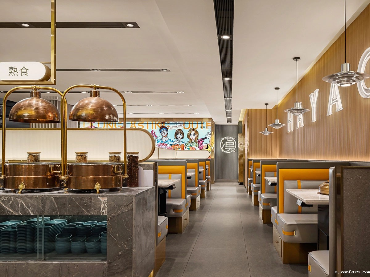 381平米郑州自助餐厅设计装修效果图