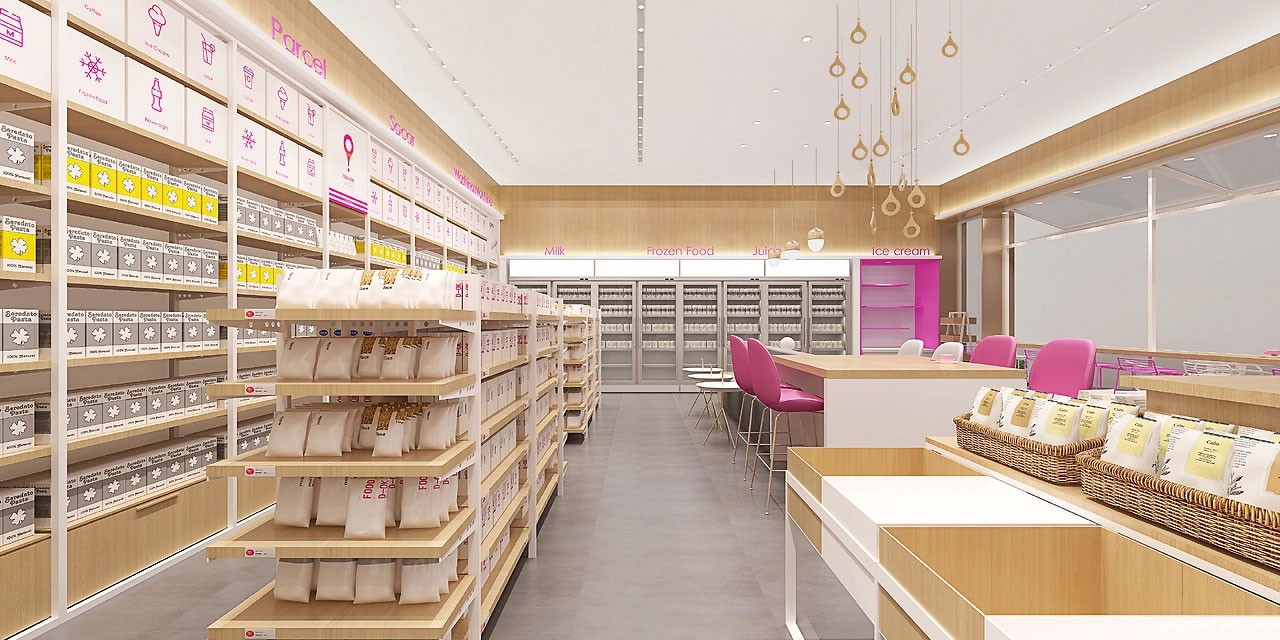 45平米郑州乐活便利店设计效果图