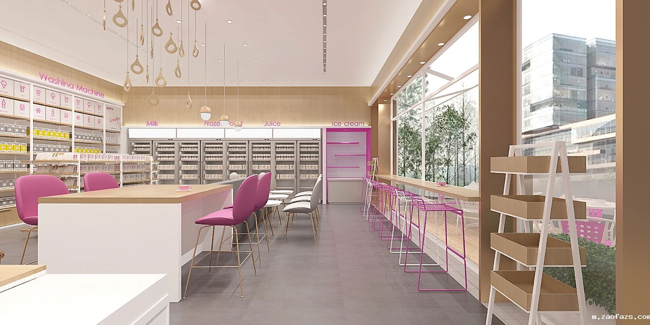 45平米郑州乐活便利店设计效果图