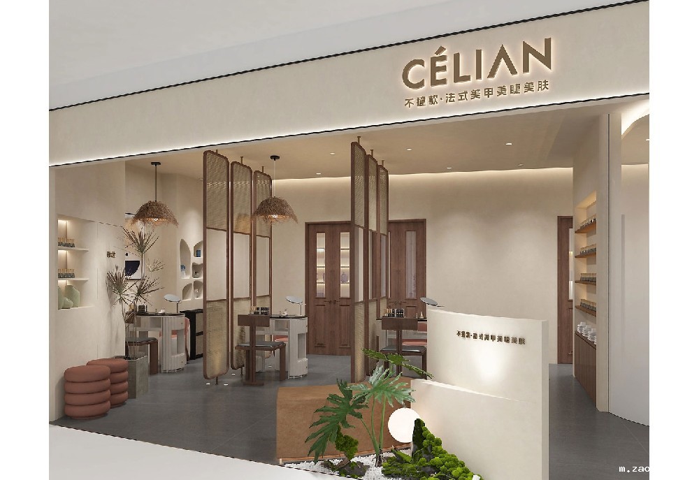 85平米美甲美睫店装修设计效果图