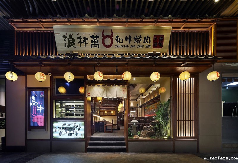 187平米郑州日料店装修设计效果图