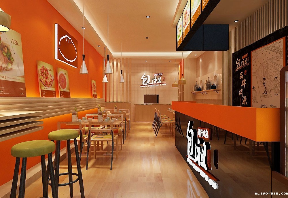 67平米郑州包子店面装修设计效果图