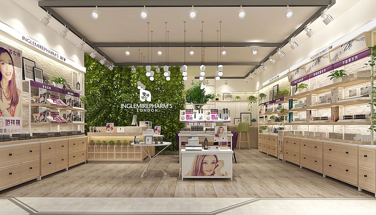 46平米护肤品店面设计装修效果图