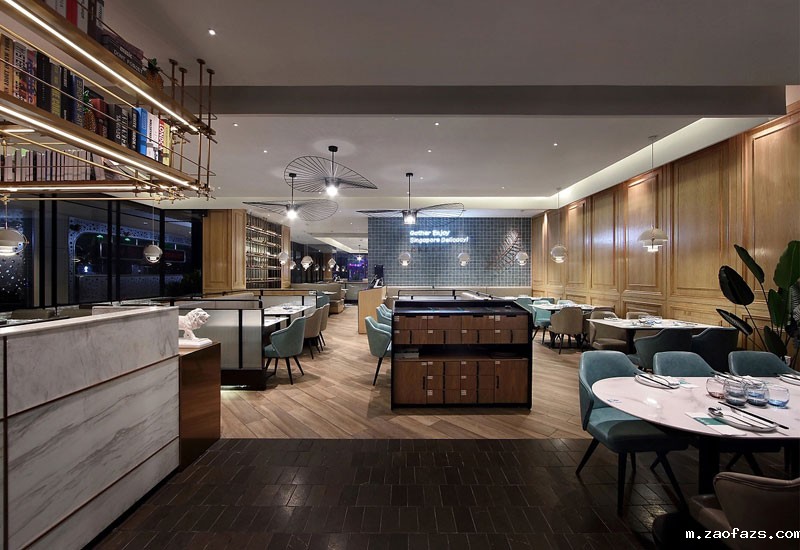 270平米郑州西餐厅设计施工效果图