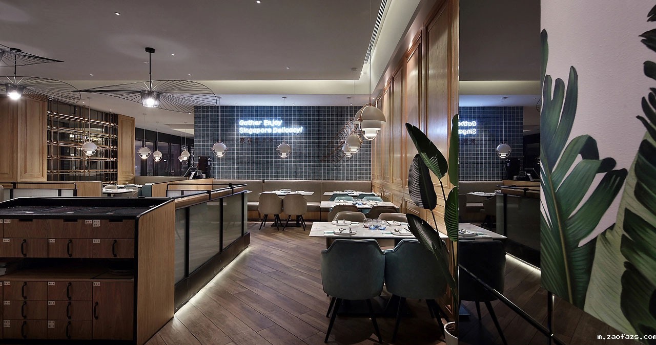 270平米郑州西餐厅设计施工效果图
