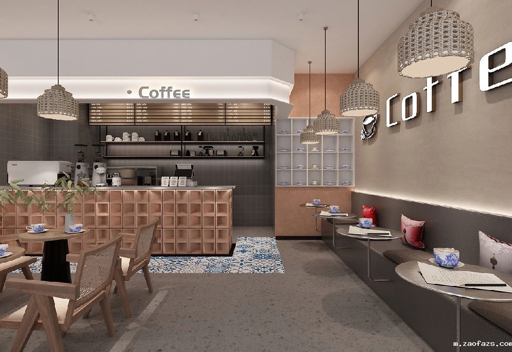 159平米郑州咖啡店装修设计效果图