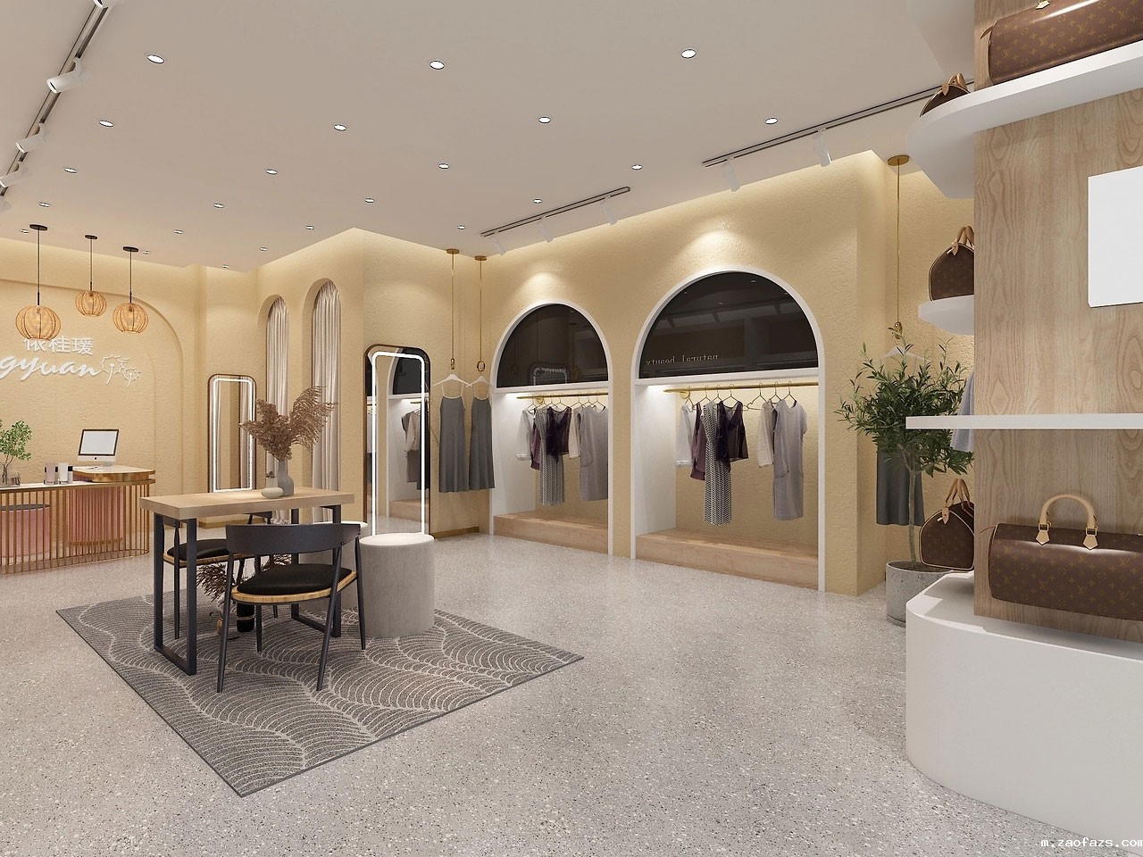 150平米现代服装店装修设计效果图