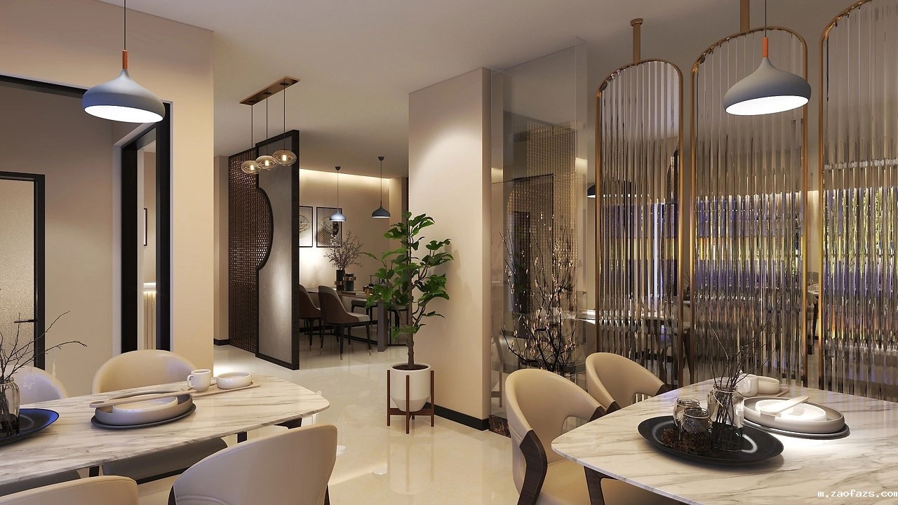 456平米中式餐厅装修设计效果图