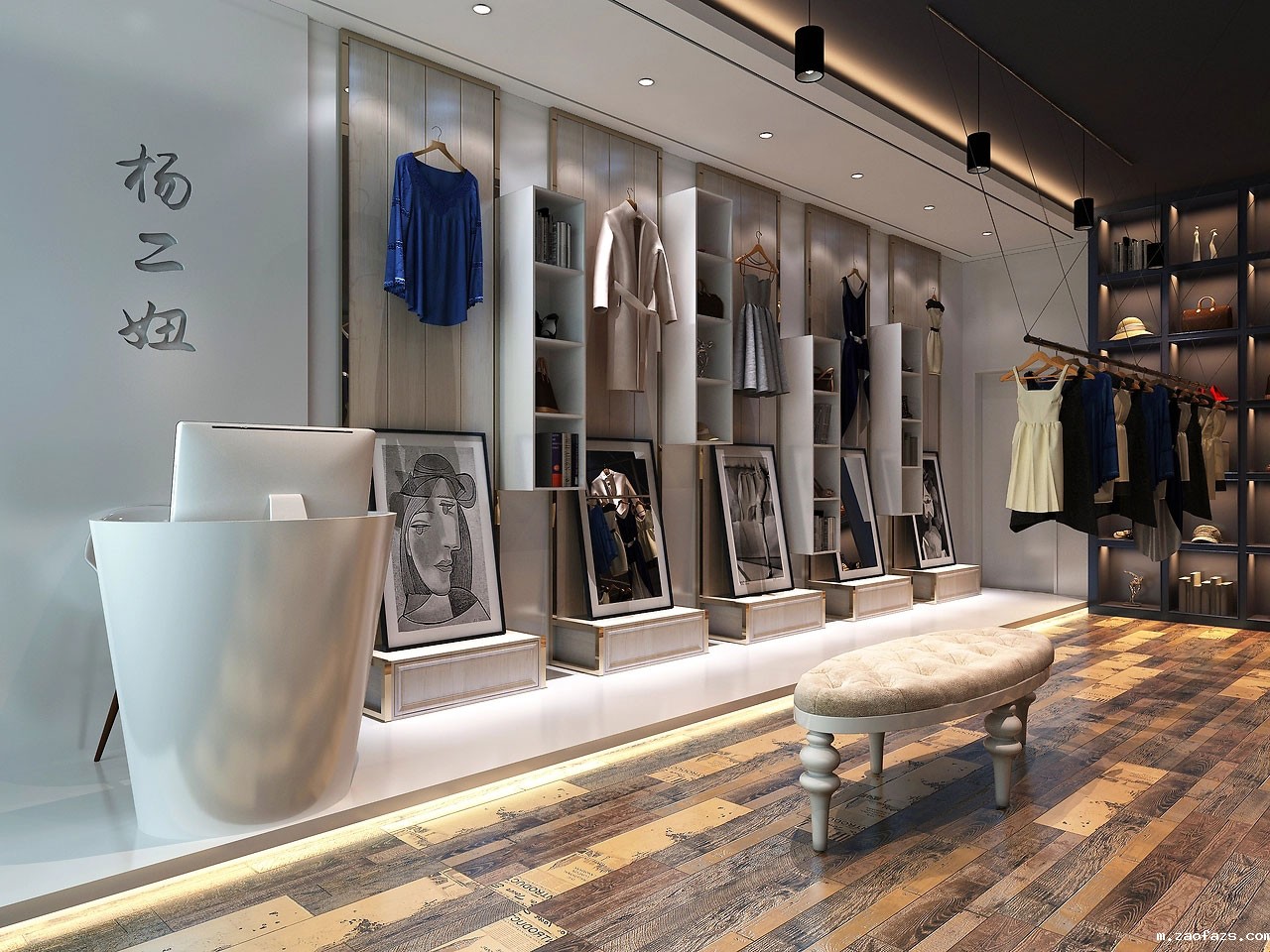 39平米女装店铺装修设计效果图