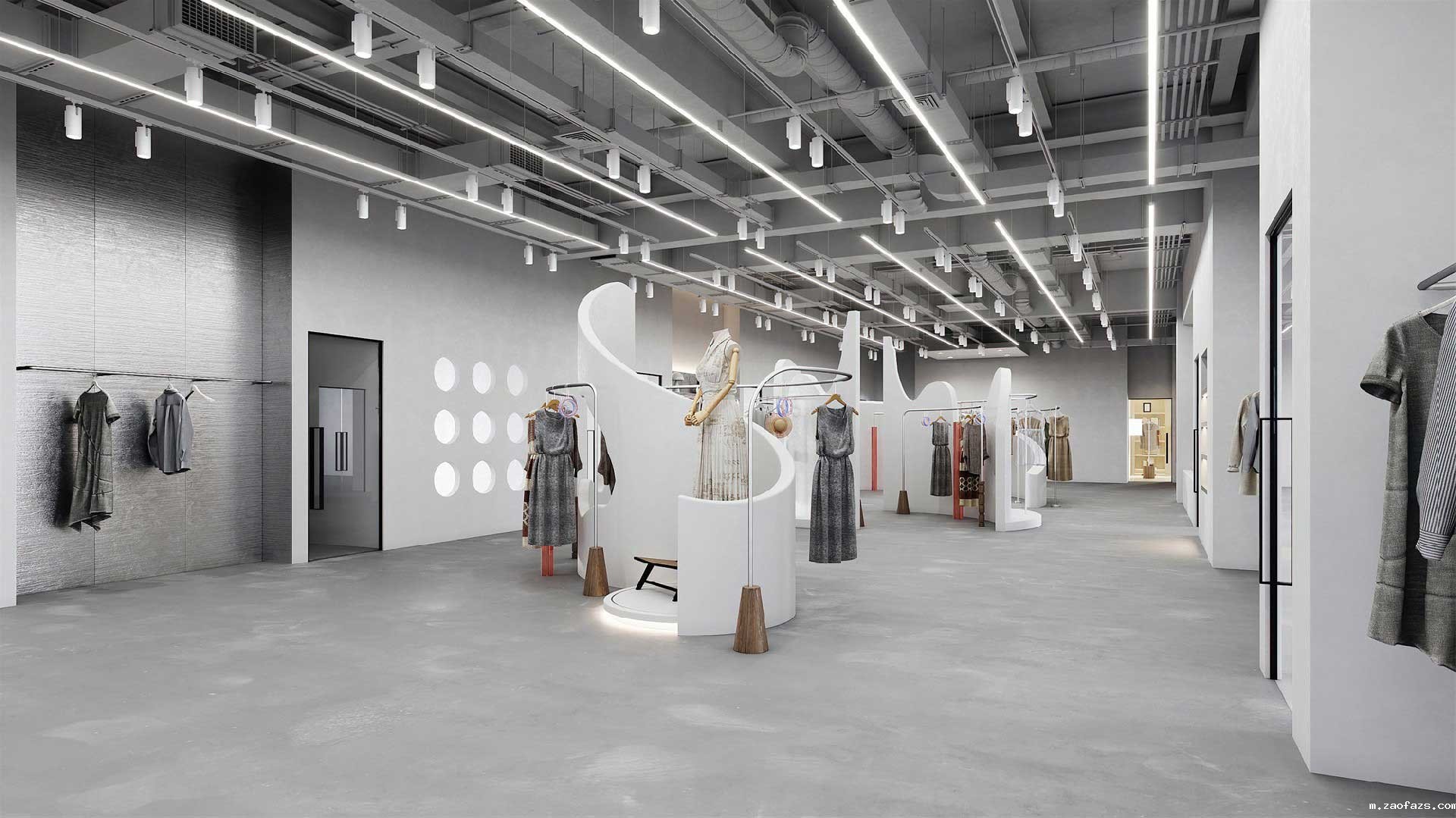 75平米服装直播间装修设计效果图