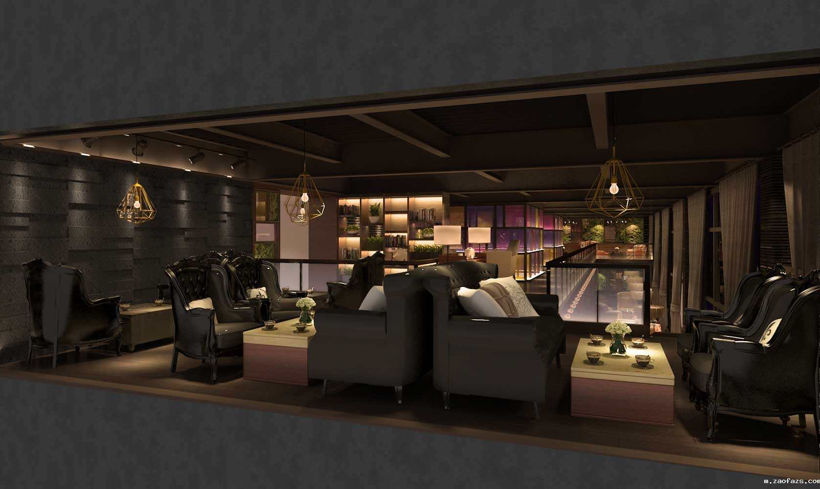 300平米郑州咖啡馆装修设计效果图