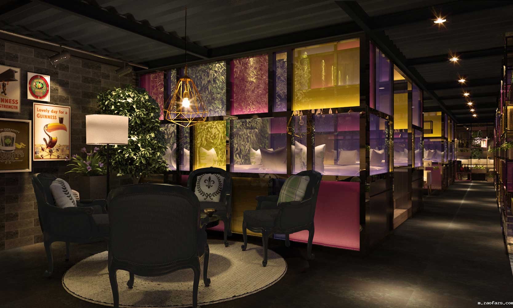 300平米郑州咖啡馆装修设计效果图