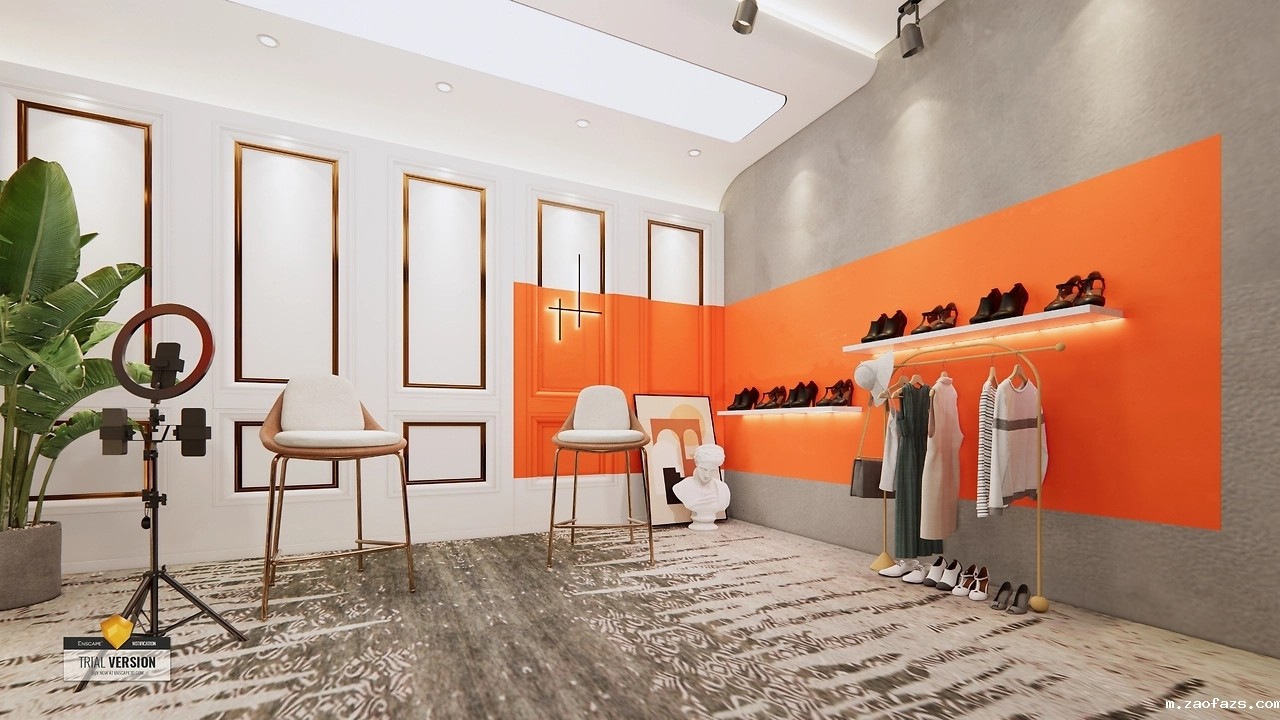 30平米郑州服饰直播间设计效果图