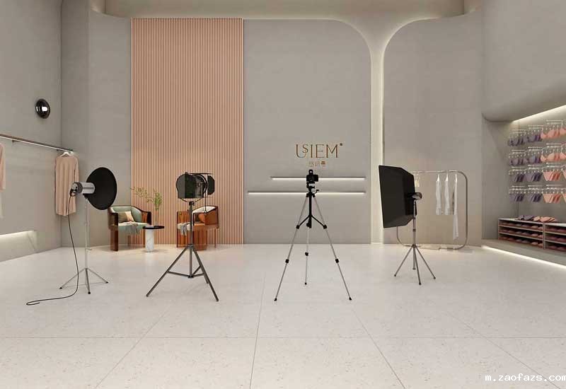 120平米内衣展厅直播间设计效果图