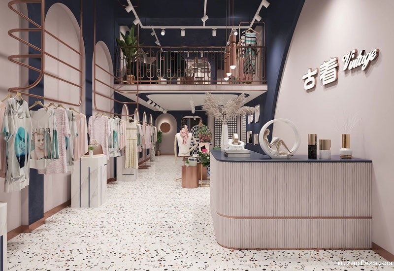 45平米轻奢服装店装修设计效果图