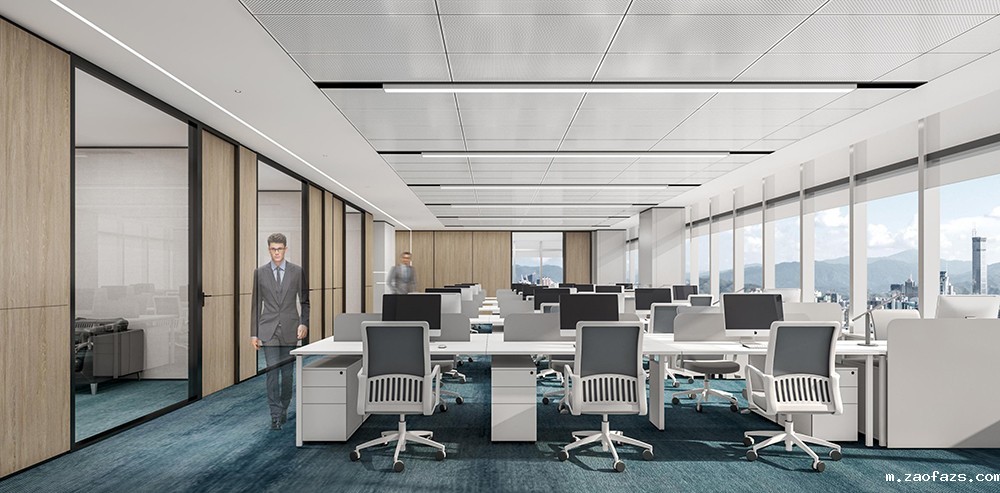 800㎡郑州企业办公室装修设计效果图