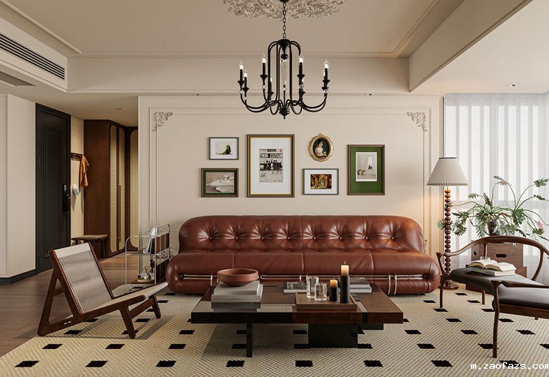 腾威城140平米中古风四居室装修效果图