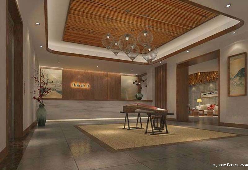 中式风格精品酒店装修设计效果图