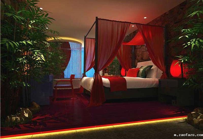 浓情蜜意主题情侣酒店装修设计效果图