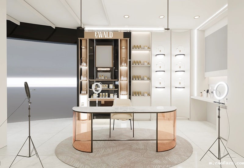 90平米郑州化妆品店直播间设计效果图