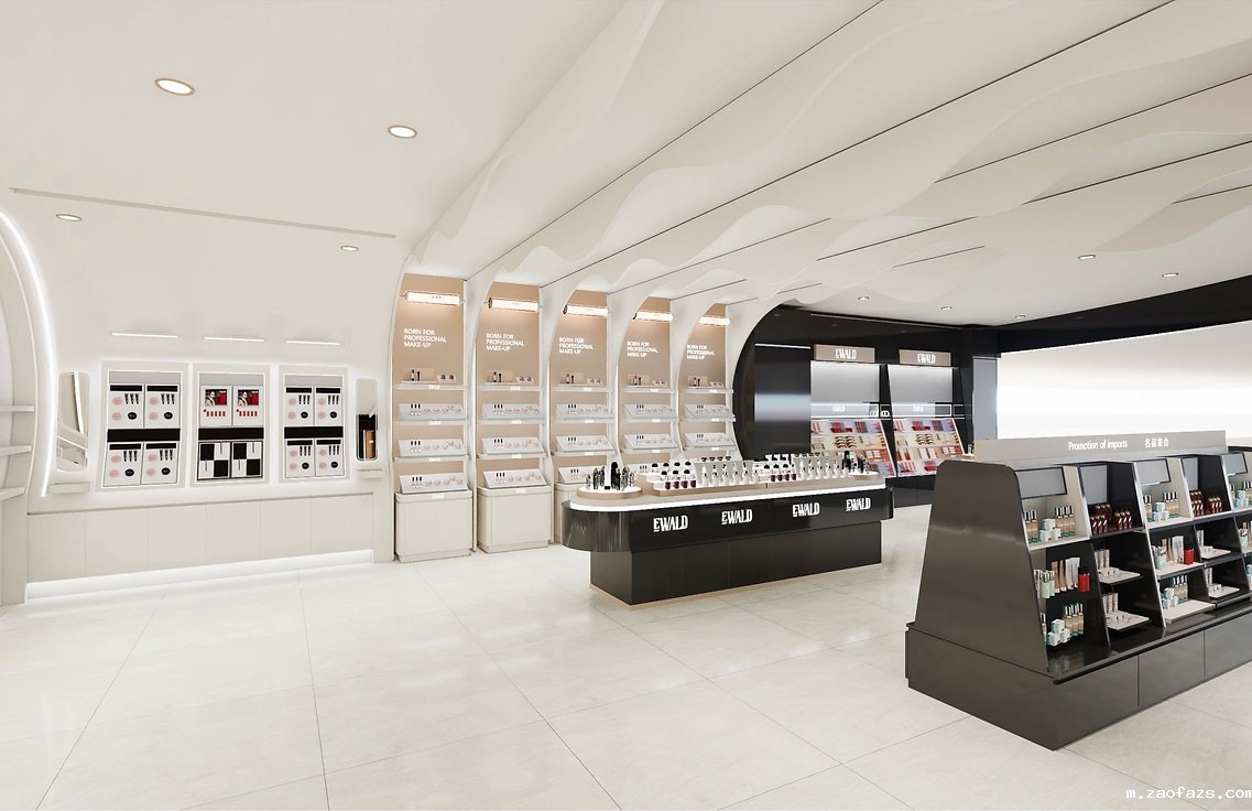 90平米郑州化妆品店直播间设计效果图