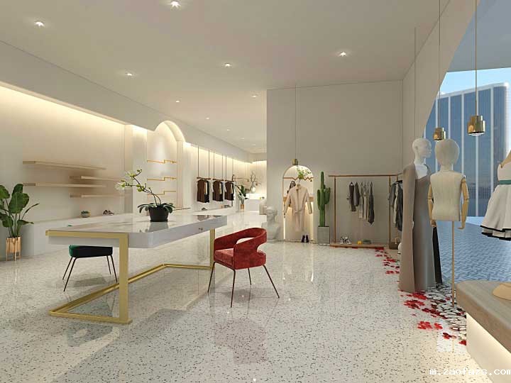 220㎡简约时尚服装精品店装修设计