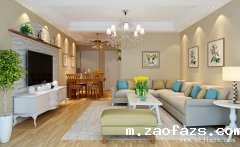 舒适简约的90平米混搭风格装修效果图