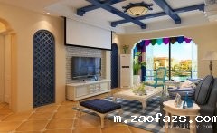 地中海风格客厅玄关装修效果图