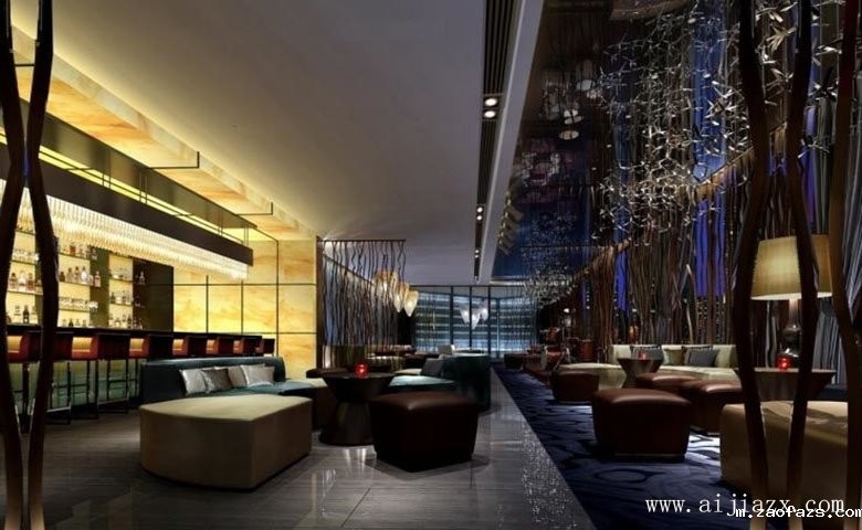 现代时尚的餐馆装修效果图