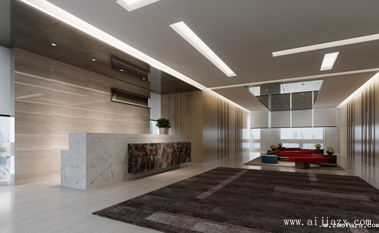 流行的复式办公室装修效果图