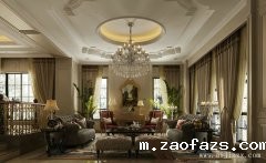 浅色调的欧式风格别墅装修效果图