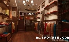 实木装修的女装店铺装修效果图