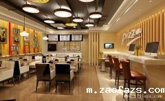 现代简约风格披萨店铺装修效果图