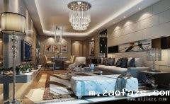 明亮开阔的现代风格大户型装修效果图