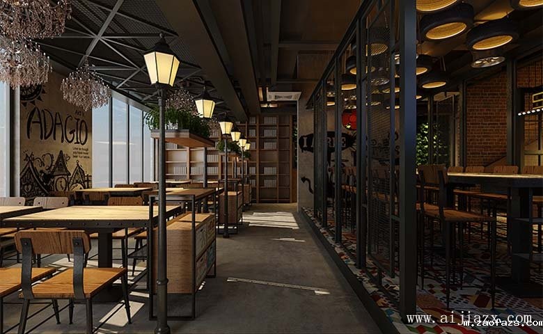 最新怀旧情调主题餐馆装修效果图