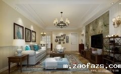 奢华舒适的田园风格两居室装修效果图