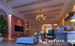 简朴大方的地中海风格三居室装修效果图