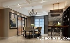 137平米淡雅美式田园风格大户型装修效果图