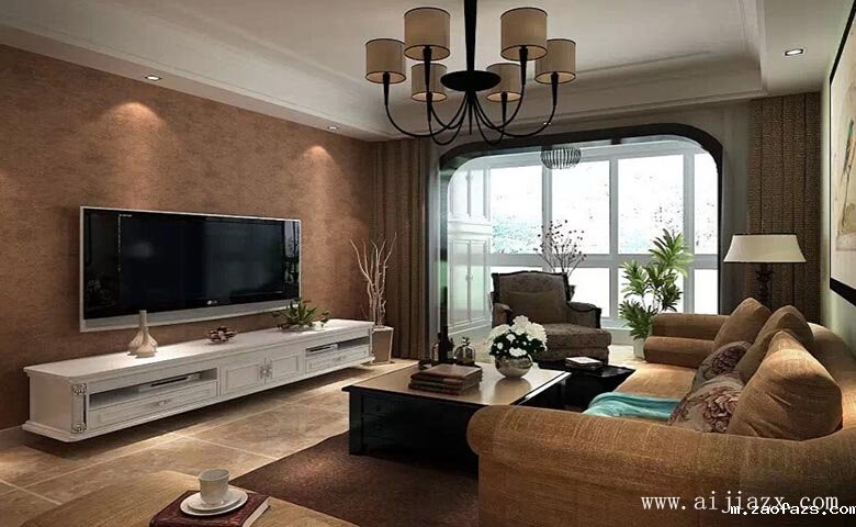 质朴雅逸的美式田园风格客厅装修效果图