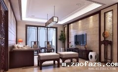 郑州新中式风格客餐厅装修效果图