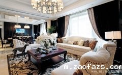 郑州欧式风格客餐厅装修效果图