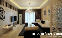 郑州黑白色现代简约客餐厅装修效果图