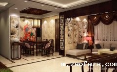 巧妙的偏厅运用典雅中式风格客餐厅装修效果图