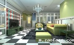 郑州现代风格个性时尚一居室装修效果图