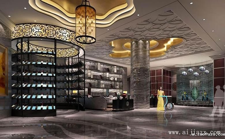 开阔大气的KTV前厅装修效果图